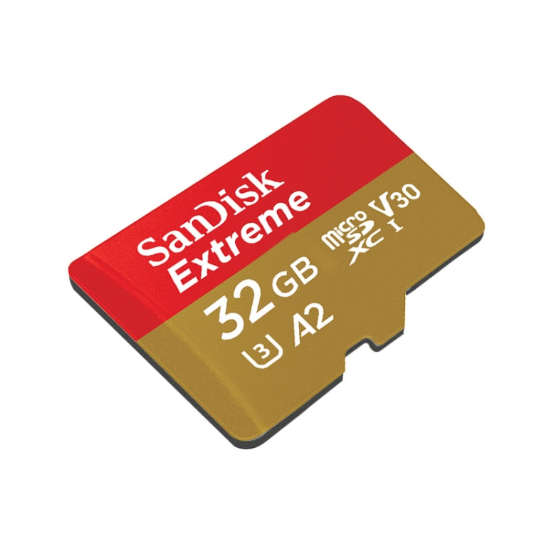 SanDisk U3 High-Speed Micro SD Card  TF Card Memory Card for GoPro Sports Camera, Drone, Monitoring 32GB(A1), Colour: Gold Card
