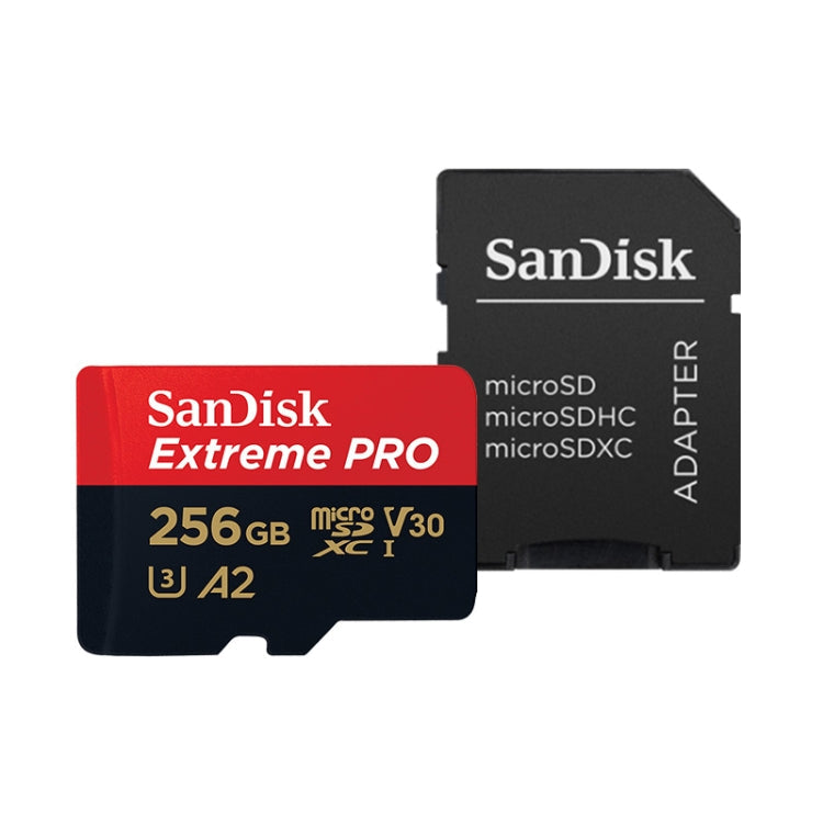 SanDisk U3 High-Speed Micro SD Card  TF Card Memory Card for GoPro Sports Camera, Drone, Monitoring 256GB(A2), Colour: Black Card