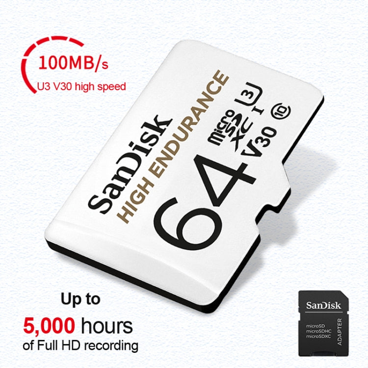 SanDisk U3 Driving Recorder Monitors High-Speed SD Card Mobile Phone TF Card Memory Card, Capacity: 64GB
