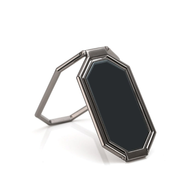 Zinc Alloy Mobile Phone Ring Holder with Magnetic Car Mount (Cool Black)