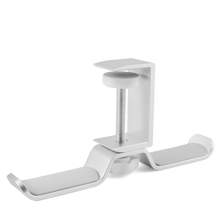 Headphone Hanger with Rotating Design and Secure Installation in Silver