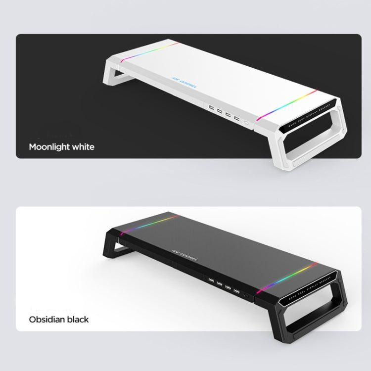 ICE COOREL T1 Foldable Laptop Stand with RGB Lighting and USB Expansion Interface