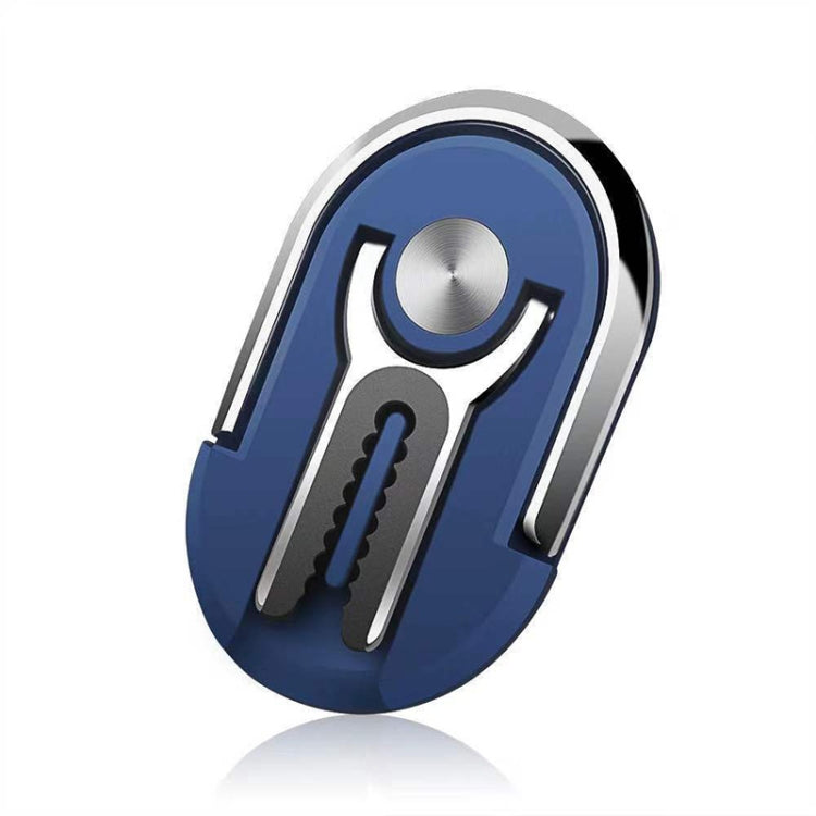 3-Piece Blue Zinc Alloy Car Phone Holder with Multi-Function Air Outlet Navigation Ring Bracket