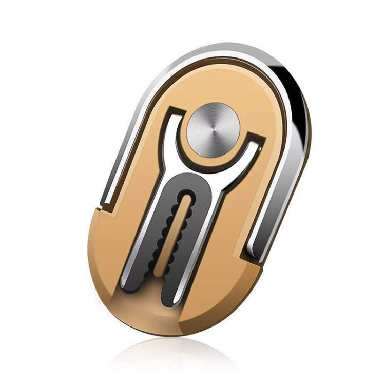 Creative Golden Car Phone Holder with Multi-Function Air Outlet Navigation Ring Bracket