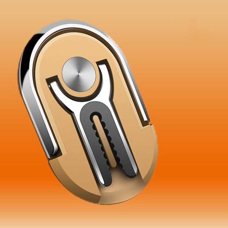 Creative Golden Car Phone Holder with Multi-Function Air Outlet Navigation Ring Bracket