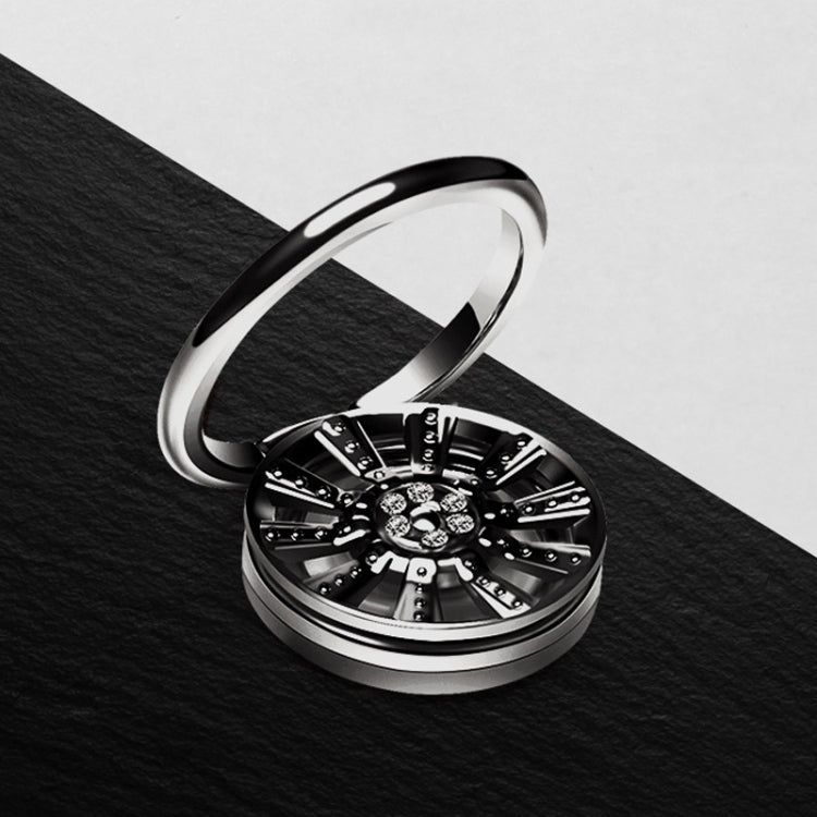 3 Piece Car Wheel Design Rotating Phone Ring Holder with Diamonds