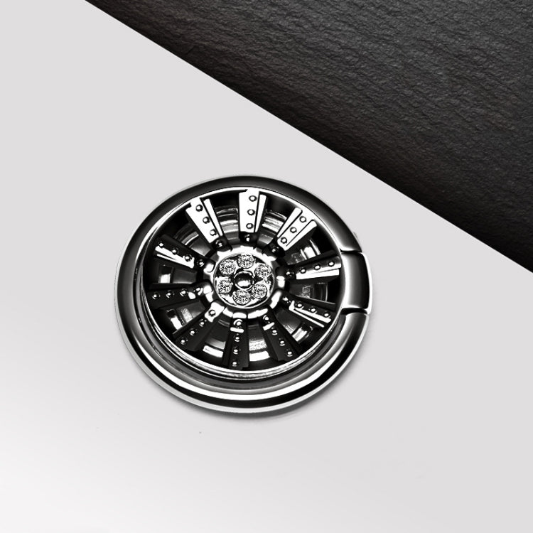 3 Piece Car Wheel Design Rotating Phone Ring Holder with Diamonds