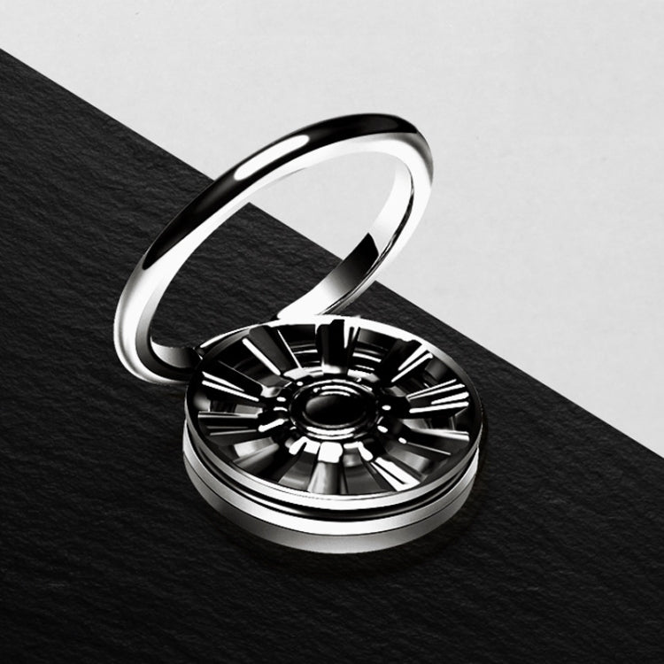 3-Piece Black Zinc Alloy Rotating Phone Ring Holder Without Diamonds