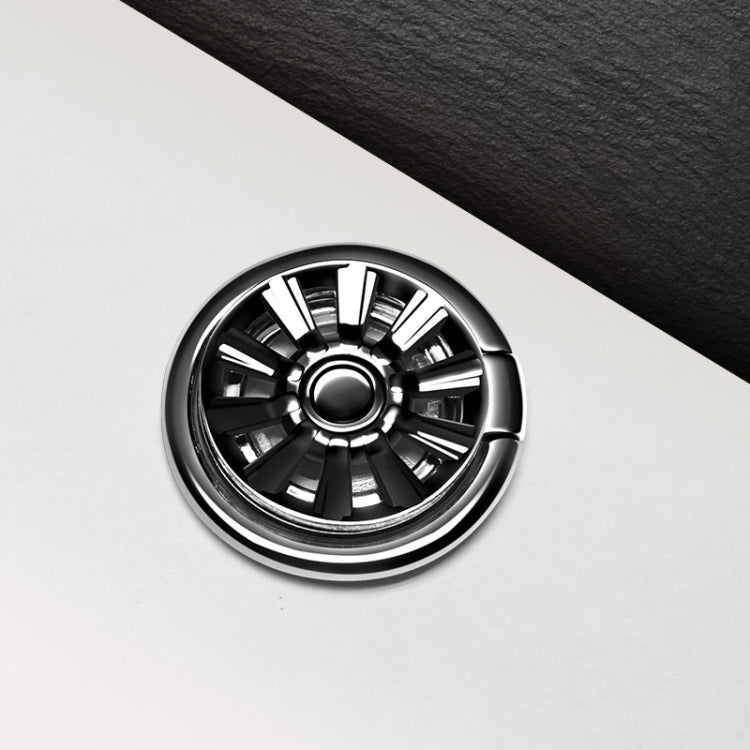 3-Piece Black Zinc Alloy Rotating Phone Ring Holder Without Diamonds