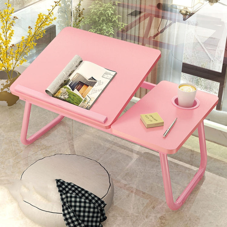 Adjustable Pink Bed Laptop Desk with Cup Holder