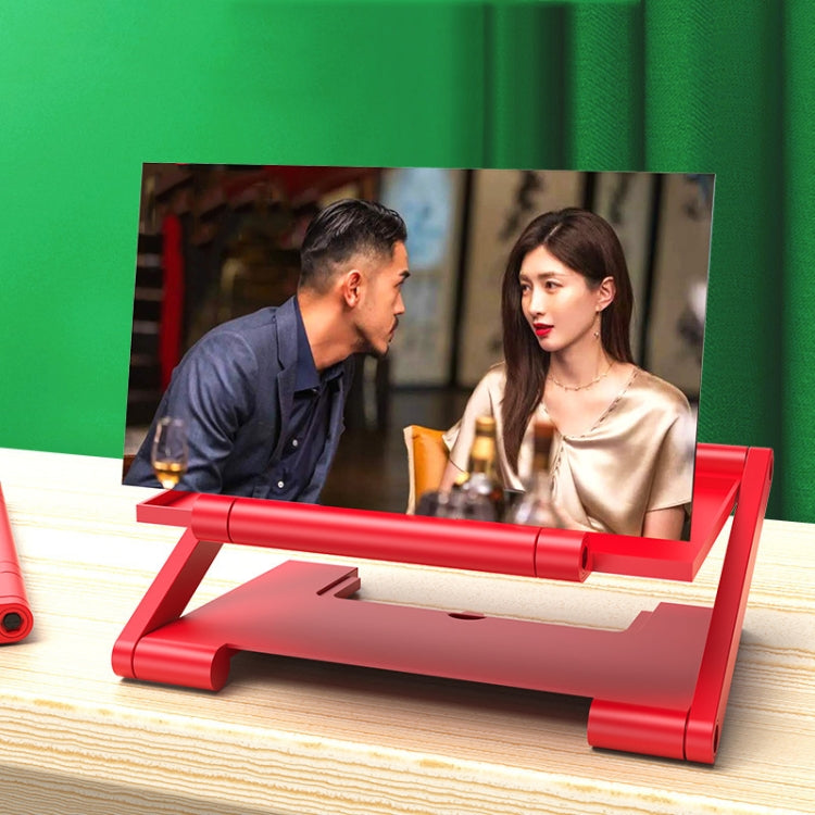 Folding Adjustable Portable 3D Mobile Phone Screen Amplifier (Red)