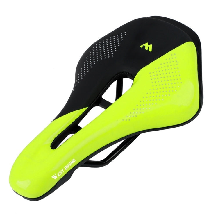 Comfortable Fluorescent Green Cycling Saddle for Riding