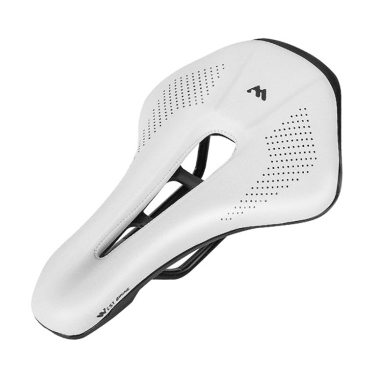 Comfortable and Lightweight White Cycling Seat for Enhanced Riding Experience