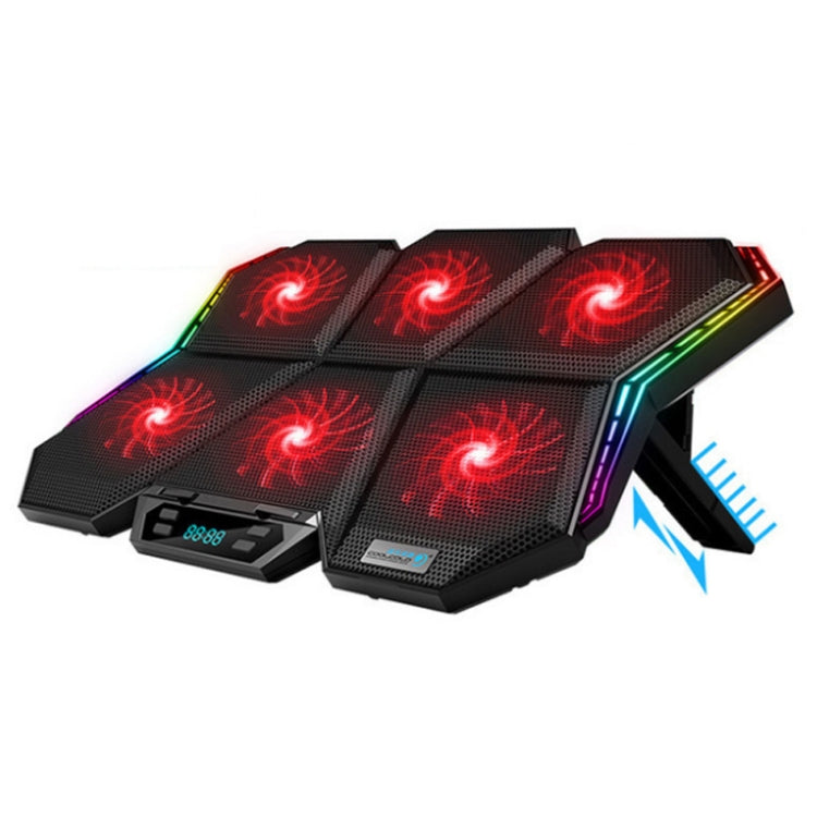 RGB Laptop Cooling Base with Six Silent Fans and 12 Symphony Version
