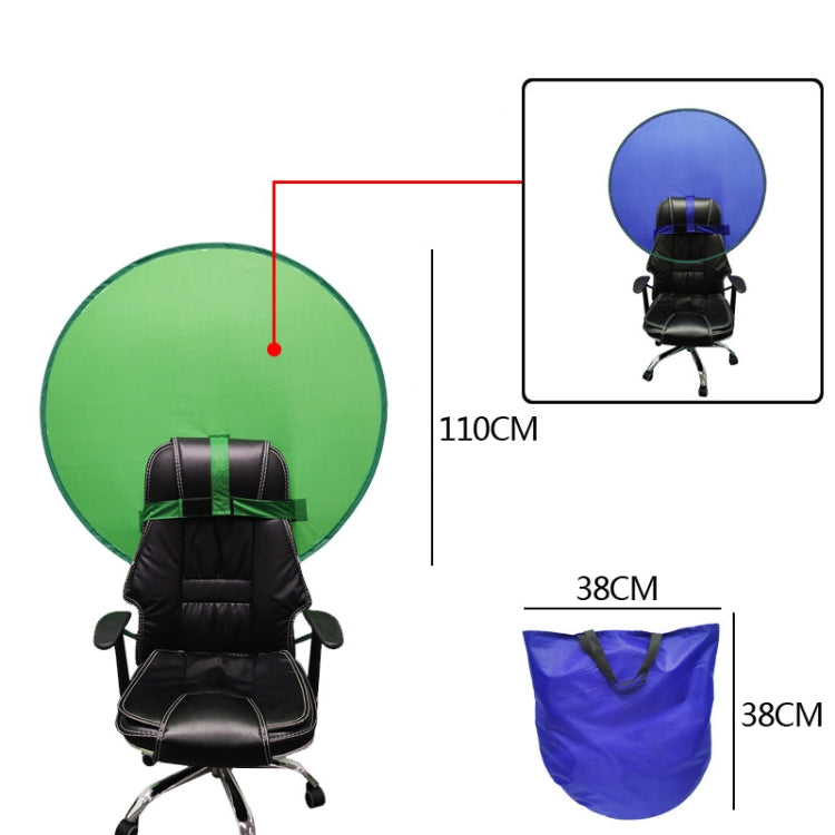 Double Layer M Blue Green 110cm Live E-Sports Folding Background Board