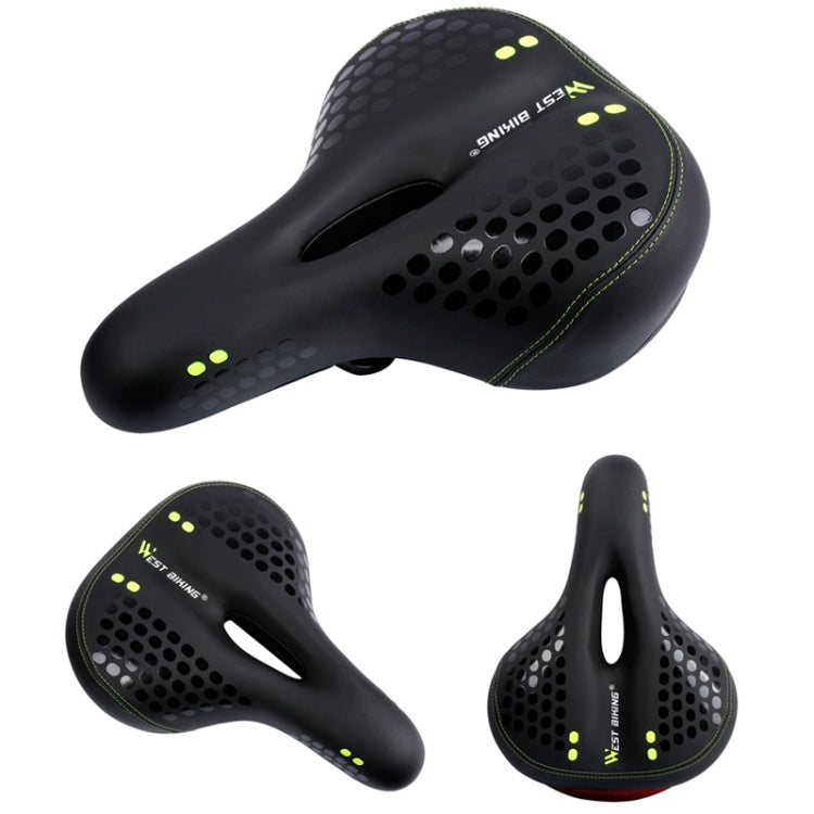 WEST BIKING YP0801083 Bike Seat Cushion with Taillight (Dark Green)