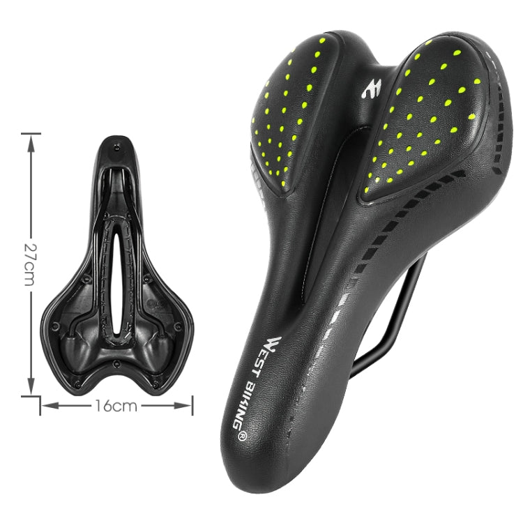 WEST BIKING Silicone Thickened Soft And Comfortable Bicycle Seat in Dark Green