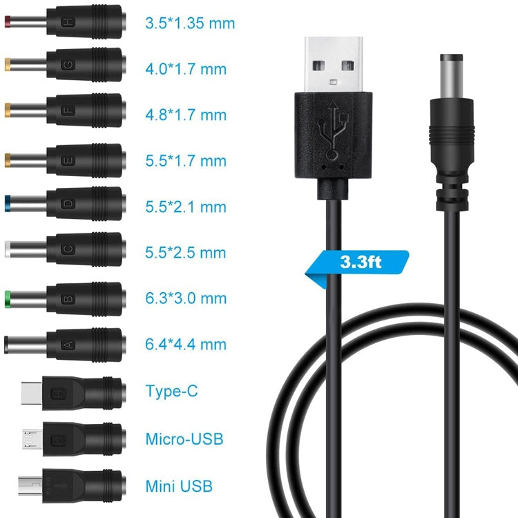 Ultimate 11 in 1 USB Multi-Function Interchange Plug Charging Cable