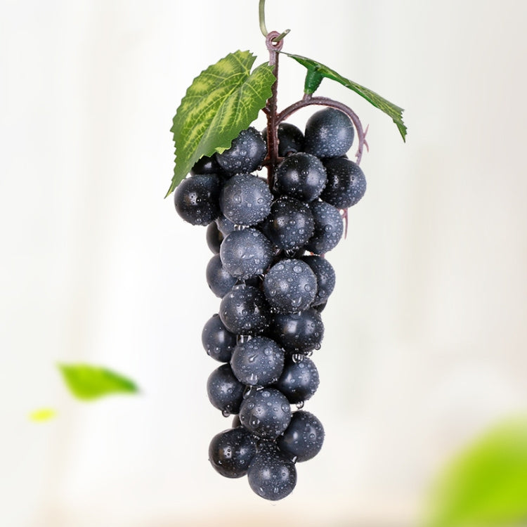 36 Black Grapes Simulation Fruit String with Cream Grape Shoot Props