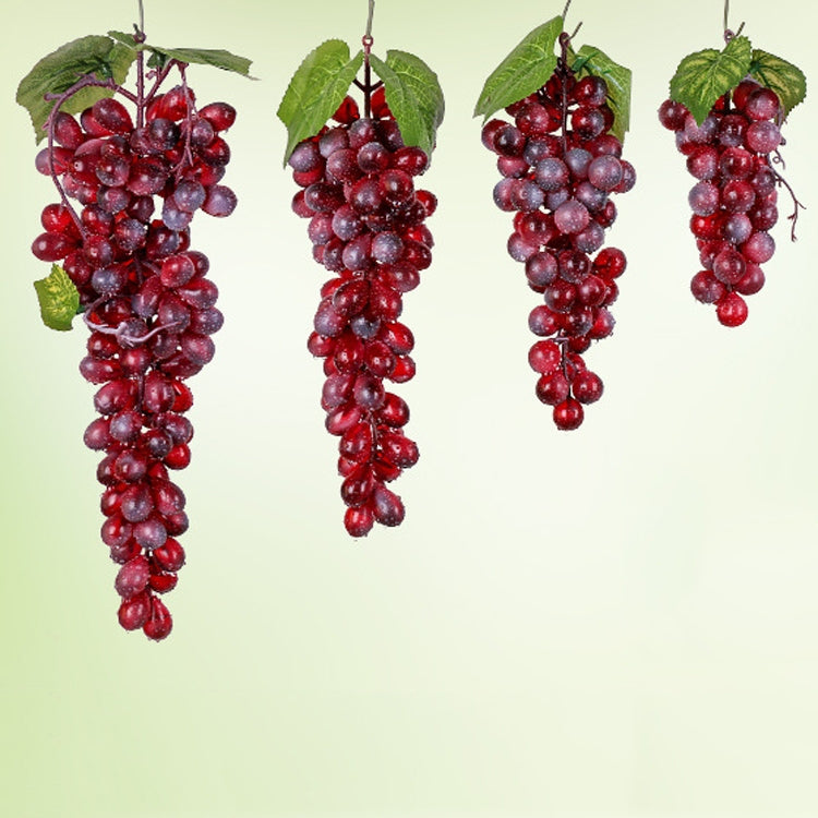 36 Red Grapes Simulation Fruit Bunches with Cream Grape Shoot Props