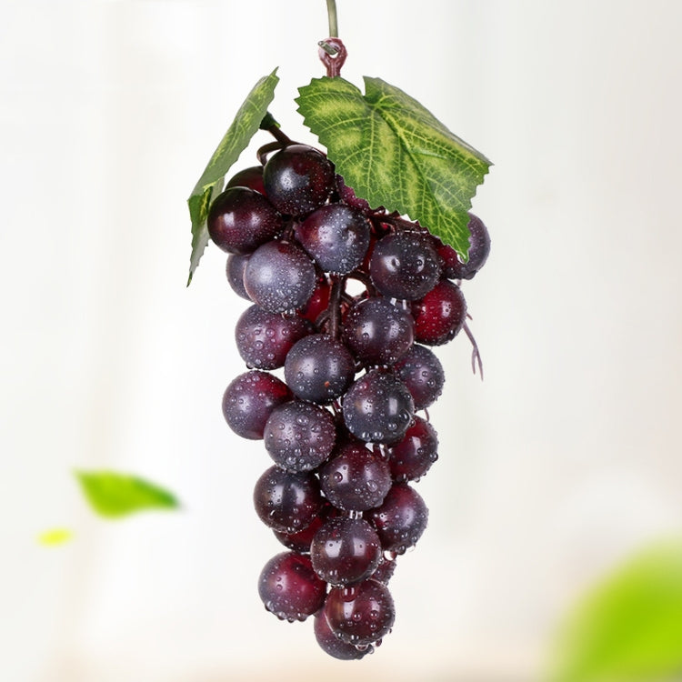 36 Purple Grapes Simulation Fruit Bunches - PVC Simulation Grapes
