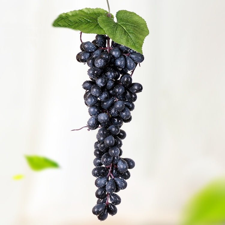 Realistic Black Grapes Simulation Fruit Set