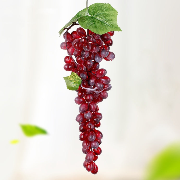 Red Grapes Simulation Fruit String with Cream Grape Shoot Props