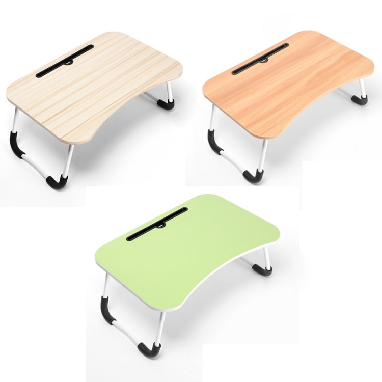 Foldable USB Computer Desk With Fan & Lamp, 60x40x28cm (White Maple)