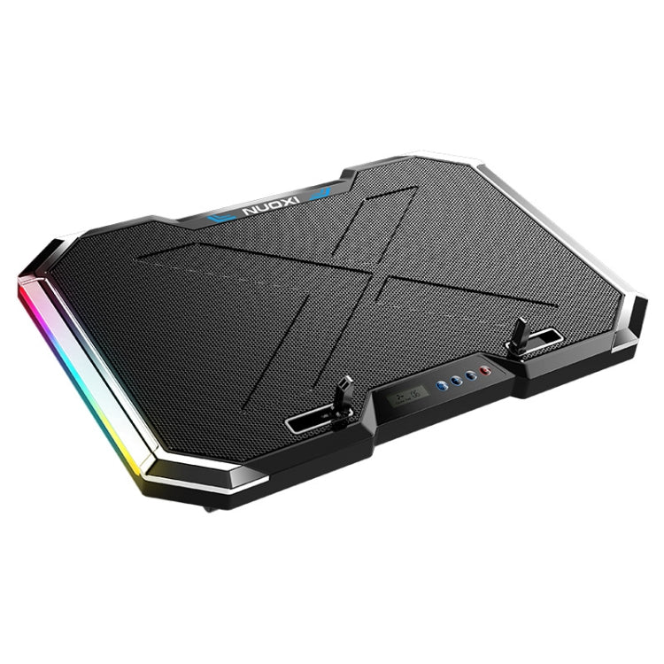 NUOXI Q8 Notebook Radiator with RBG Luminescence and Adjustable Fan Speeds (Black)