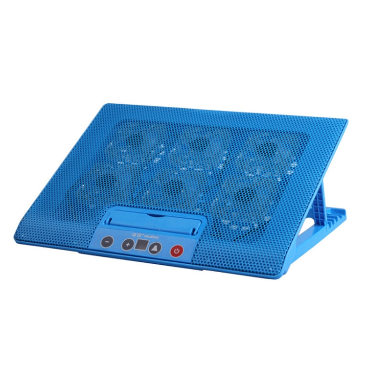 NUOXI M8 Laptop Radiator with Six Fans, Multi-Angle Adjustment, and Touch Screen Button Bracket (Blue)