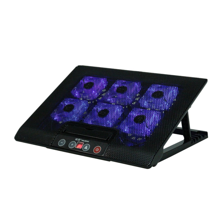 NUOXI M8 Laptop Cooling Pad with Six Fans and Adjustable Stand (Black)