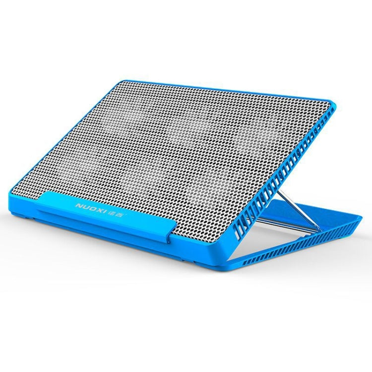 Blue NUOXI X8 Aluminum Alloy Notebook Cooling Stand with 6 Fans and Adjustable Angle