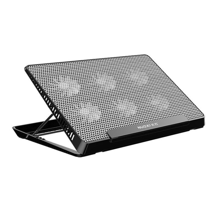 NUOXI X8 Aluminum Alloy Notebook Radiator with Six-Fan Cooling System and Adjustable Bracket (Black)