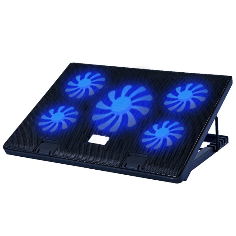 NUOXI S500 Laptop Radiator with Five-Fan Cooling System and Ergonomic Design (Black)