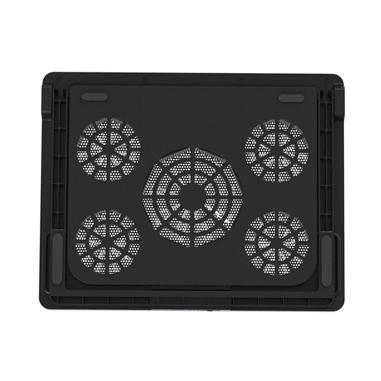 NUOXI S500 Laptop Radiator with Five-Fan Cooling System and Ergonomic Design (Black)