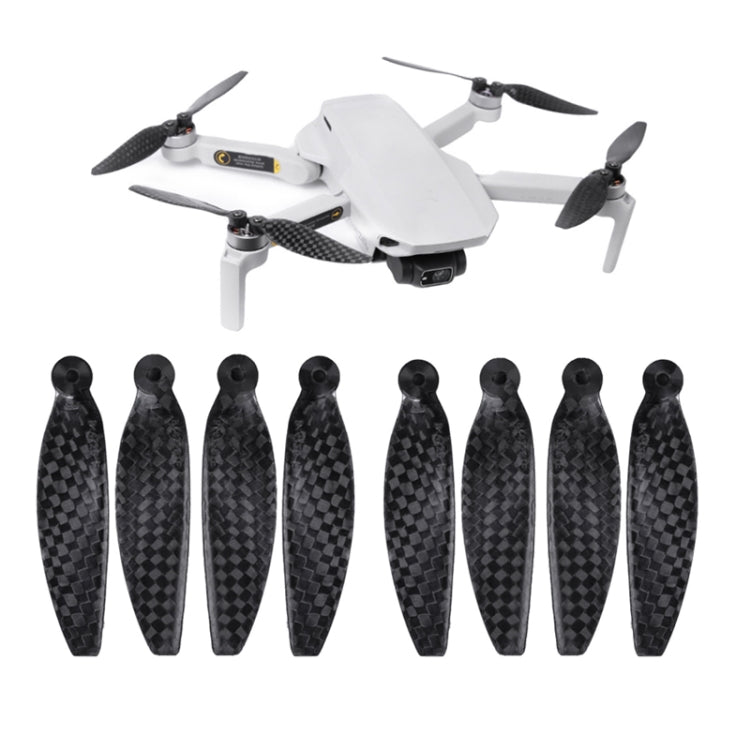 8 Pieces Sunnylife Carbon Fiber Propeller Low-Noise Wing Blades for DJI Mavic Mini 2