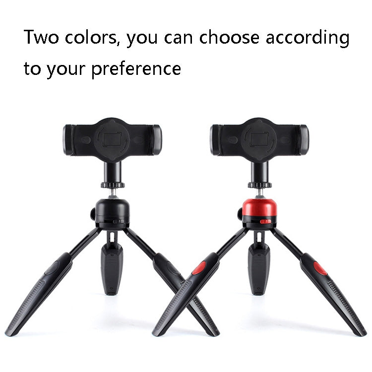 Telescopic Foldable Tripod Desk Mount with Tablet and Phone Clamp for Camera/Smartphones/Tablet PC (Black)