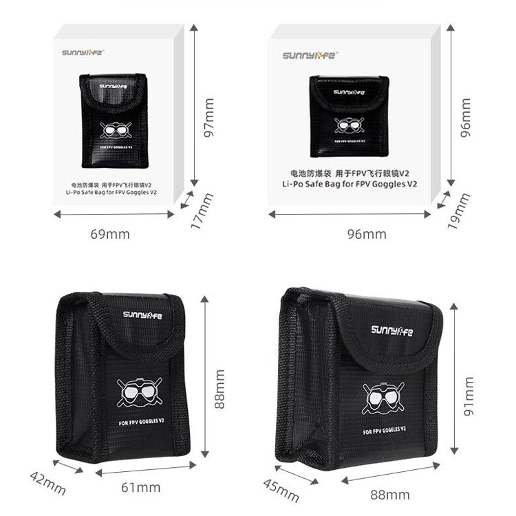 DJI FPV Glasses Battery Safety Bag by Sunnylife