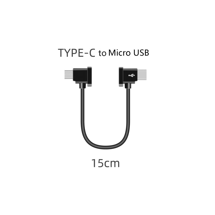 15cm Type-C to Micro USB Cable for DJI Drones and Accessories