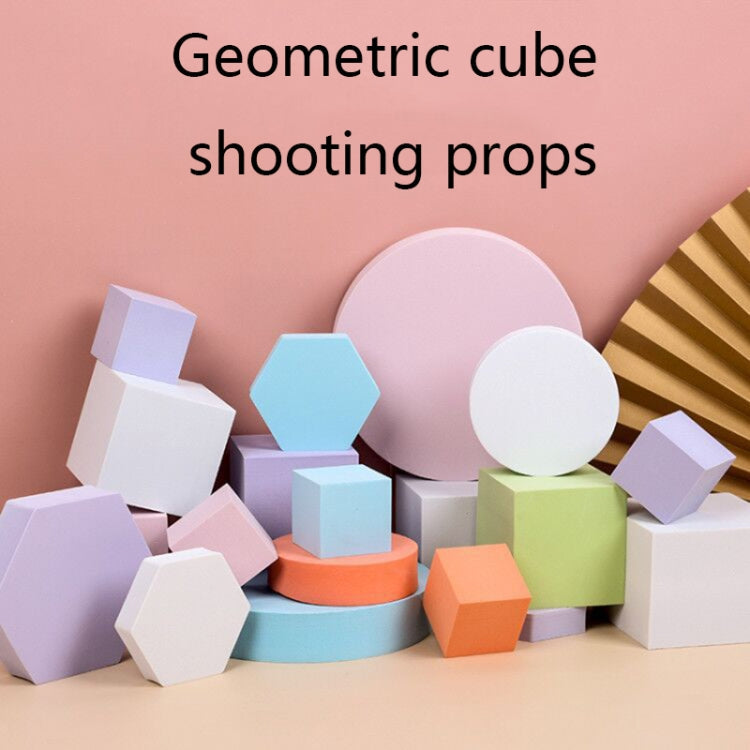 8 Piece Geometric Cube Photo Props - Small Light Pink Rectangular
