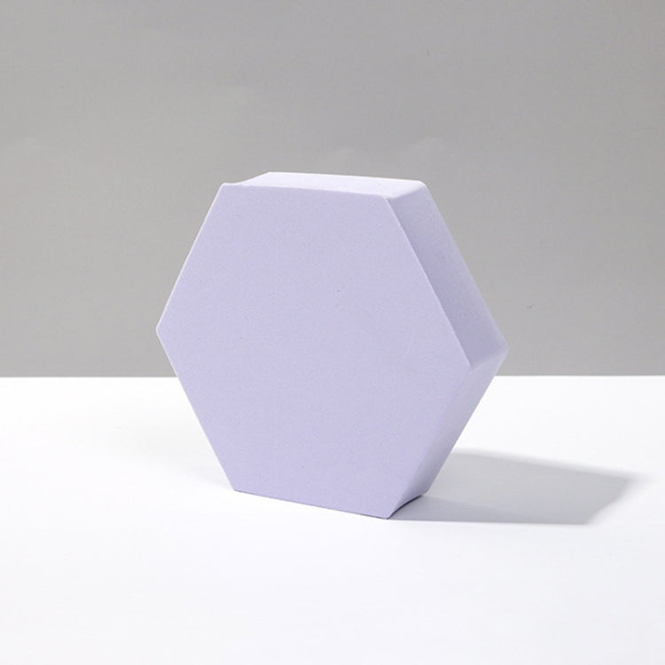 8-Piece Geometric Cube Photo Props Set - Small Purple Hexagon Color