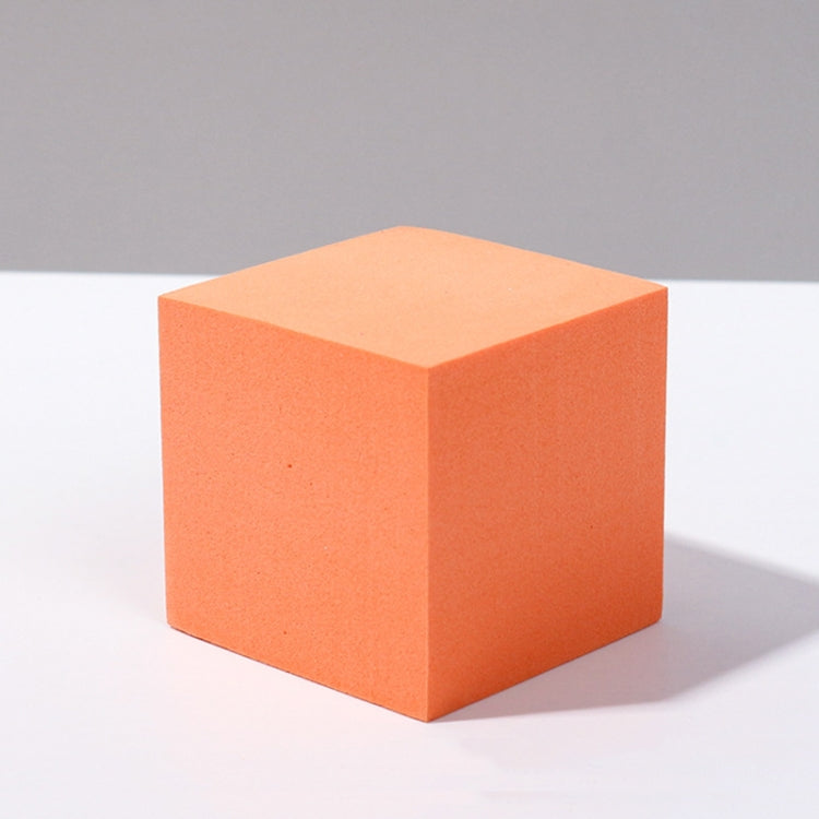 8-Piece Geometric Cube Photo Props Set - Small Orange Square Variety