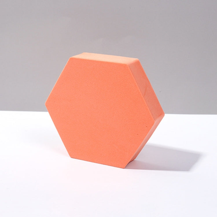 8-Piece Geometric Cube Photo Props Set for Photography Platform, Small Orange Hexagon