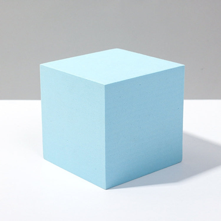 8 Piece Geometric Cube Photo Props Set - Large Light Blue Square Color