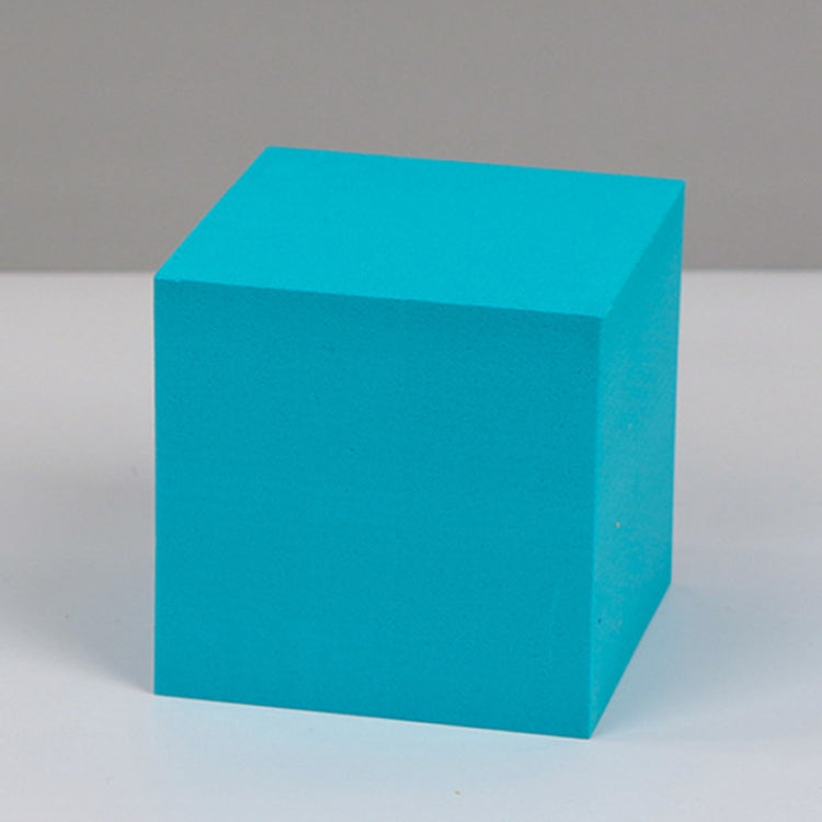 8-Piece Large Lake Blue Geometric Cube Photo Props Set