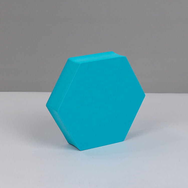 Elegant Small Lake Blue Hexagon Geometric Cube Photo Props Set