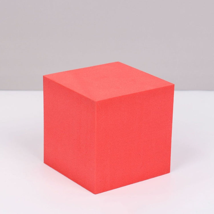 8-Piece Geometric Cube Photo Props Set - Small Red Square Color