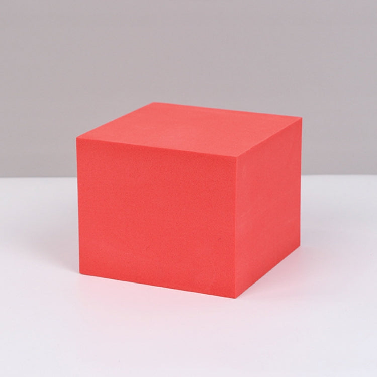 8-Piece Geometric Cube Photo Props Set - Large Red Rectangular