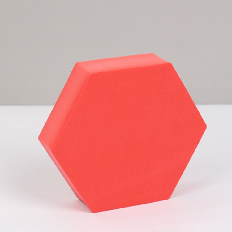 8-Piece Geometric Cube Photo Props - Large Red Hexagon