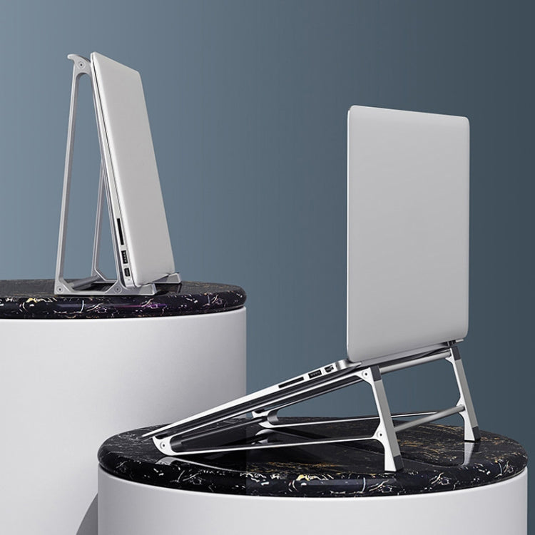 Xiaotian P5 Aluminum Alloy Desktop Bracket Multi-Function Cooling Notebook Stand (Very-light Silver)